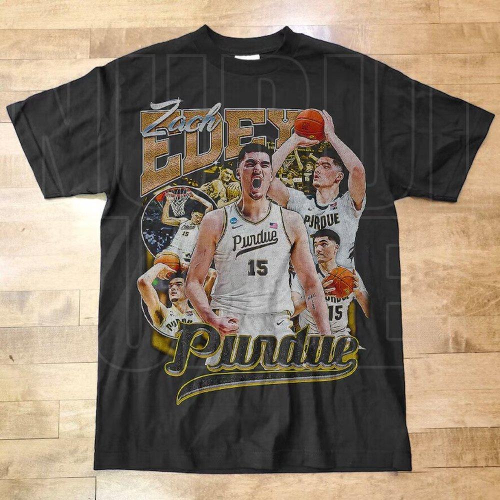 Style Basketball Bootleg 90S Shirt, Zack Edey   Shirt, Purdue Shir